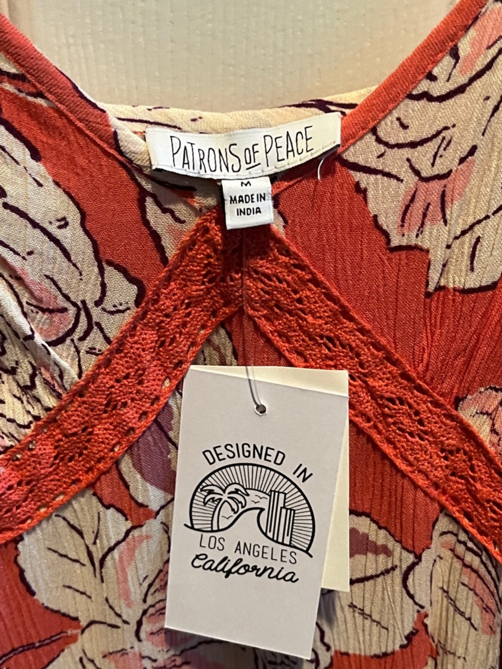 Coral Floral Slip Dress - Picture 7 of 7